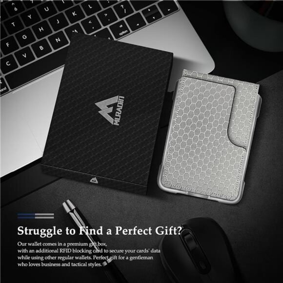 Mens Wallet Tactical Bifold Wallets for Men Metal RFID Blocking - Picture 6 of 6